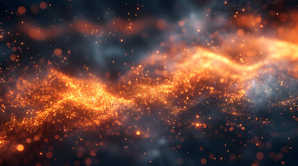 Fototapeta premium Abstract Background with Glowing Particles and Swirls