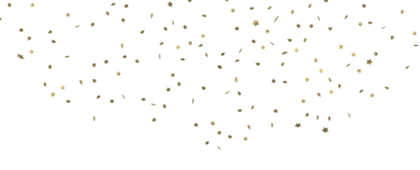 Gleaming Celestial Display: 3D Gold Stars Rain Illustration Mesmerizes