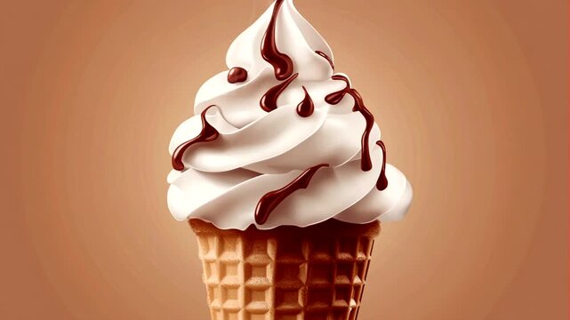 The soft and creamy ice cream, complemented by the gentle steam, adds to the deliciousness of every bite. Seamless looping 4k time-lapse animation video background