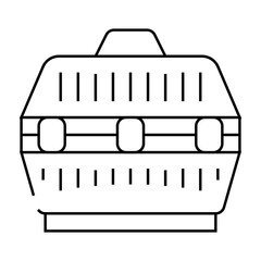 cage for transportation domestic animal line icon vector. cage for transportation domestic animal sign. isolated contour symbol black illustration