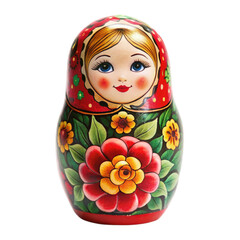 Babushka isolated on transparent background.