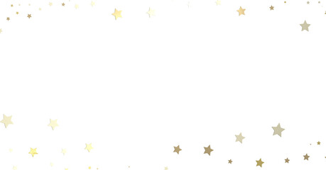 Gilded Wonders Unleashed: 3D Gold Stars Rain Illustration Mesmerizes Viewers