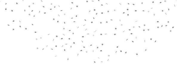 Seamless pattern with small silver stars on white background.