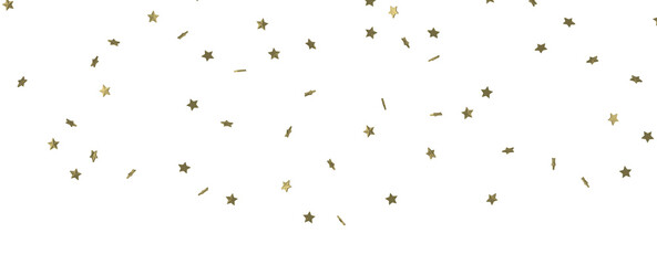 Fototapeta premium Celestial Splendor Unveiled: 3D Gold Stars Rain Illustration Enchants