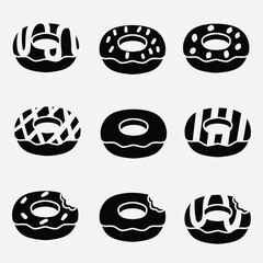 set of donut good for icons, symbols, logo, element design, etc