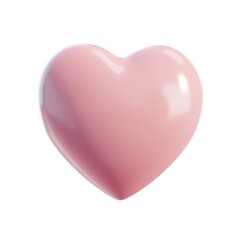 Pink Heart Shape on White Background