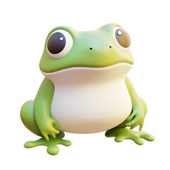 Obraz premium Cute Cartoon Frog