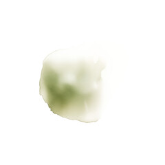 Olive watercolor splash on transparent background