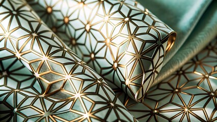 Fototapeta premium Minimalist Gold Accents on White Background