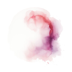 Ink splash of rose color on a transparent background