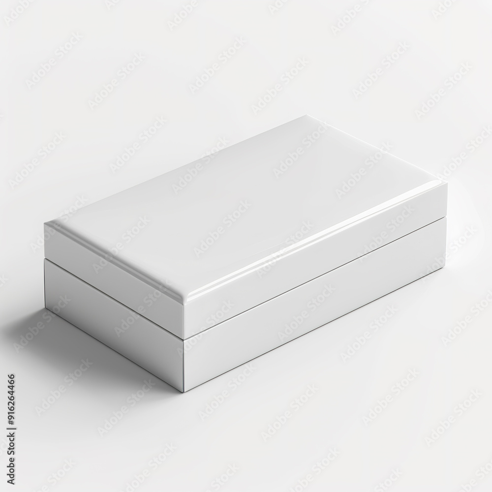 Poster white rectangular box with a shadow on a white background.