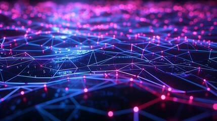 high-tech background featuring a complex grid of glowing lines and nodes, digital tech wallpaper 