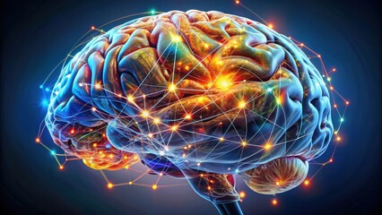 An artistic representation of the complexities of the human brain , cerebral, cartography, mapping, mind, vintage