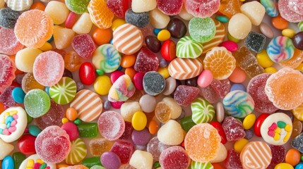 Bunches of jelly sweets background