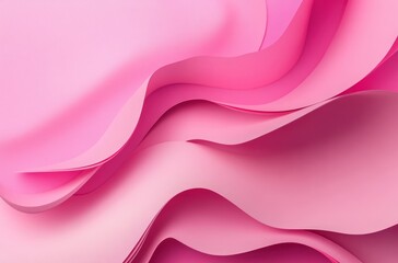 Abstract Pink Paper Waves Background