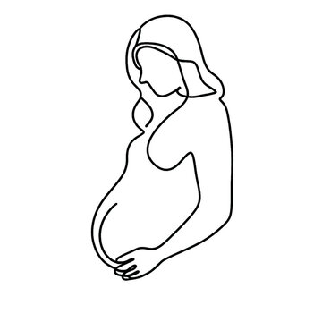 recommend clip art: Pregnancy line art