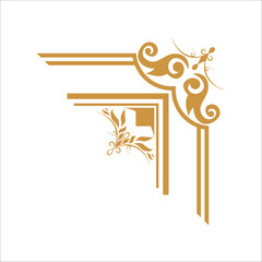 Luxury corner shape vector element