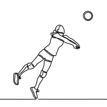 recommend clip art: volleyball libero line art