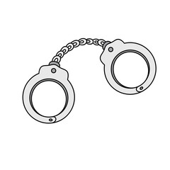 Two handcuffs are chained together