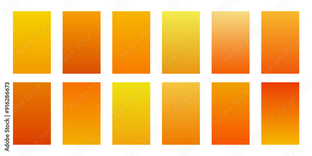 Wall mural collection of orange color shade element background design