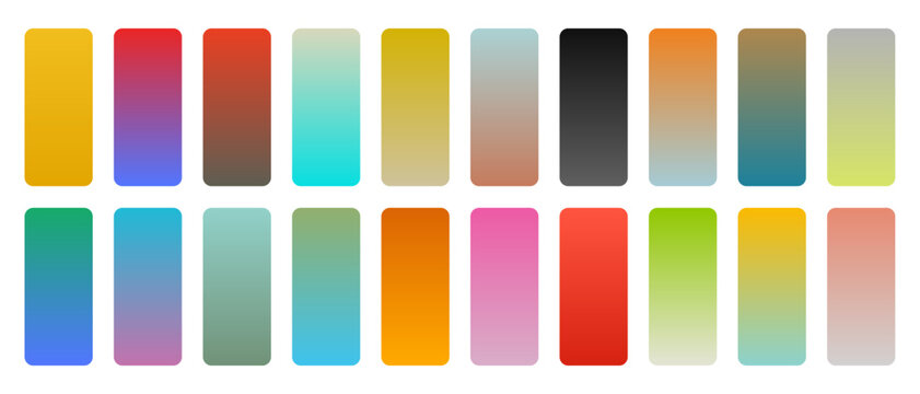 trendy multicolor vibrant element backdrop in set