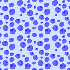 seamless pattern of blueberry for fabric print repeatable backdrop