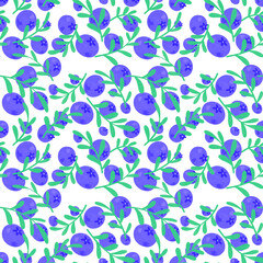 seamless pattern of blueberry for fabric print repeatable backdrop