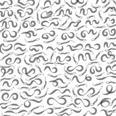 Collection of simple geometric seamless ornamental vector leaf's patterns and swatches. White and grey geometric oriental backgrounds.