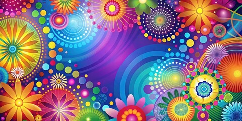 Fototapeta premium Graphic background material with abstract designs and vibrant colors, abstract, colorful, texture, pattern, backdrop, digital