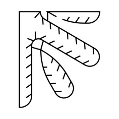 microfiber structure line icon vector. microfiber structure sign. isolated contour symbol black illustration