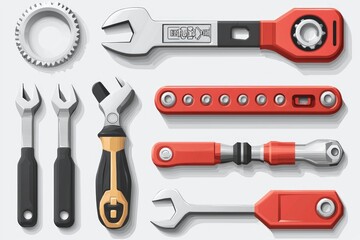 Set of Mechanic Tools for Car Repair