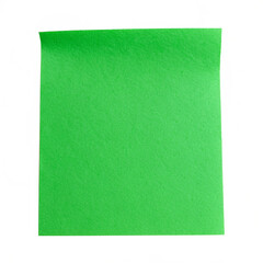 Green adhesive paper isolated on transparent background