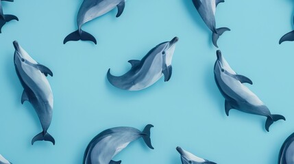 Fototapeta premium Smooth Grey Dolphin Skin Pattern Texture with Copy Space for Text