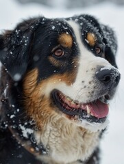 Happy Dog in Snow: Winter Adventure and Joyful Canine Moments