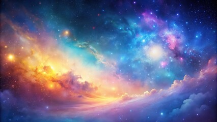 Obraz premium Pastel galaxy background with a nebula, cosmic sky, and Milky Way , pastel, galaxy, nebula, sky, cosmic, milky way, background
