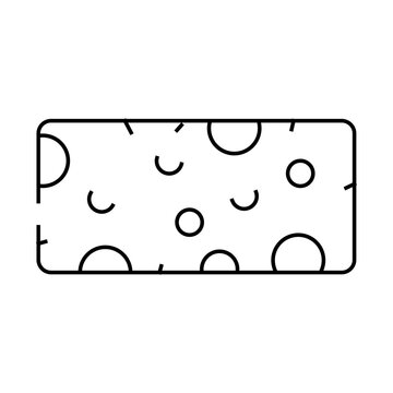 recommend clip art: sponge for wash line icon vector. sponge for wash sign. isolated contour symbol black illustration