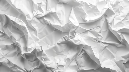 Obraz premium White Crumpled Paper Texture with Pattern Overlay