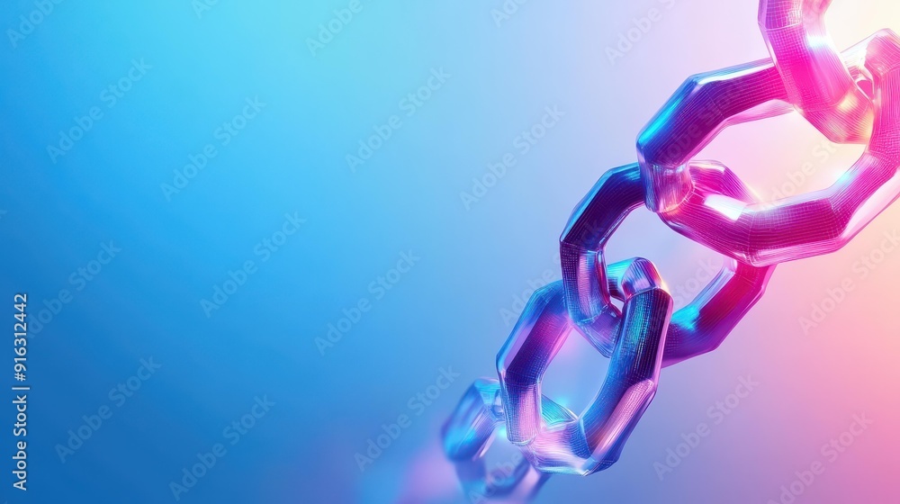 Poster explore the future with a vibrant digital blockchain design, showcasing global connections in a hype