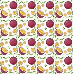 seamless pattern with passion fruit