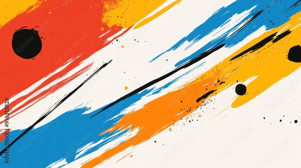 Aufkleber a vibrant ink splatter design featuring dynamic strokes, perfect for adding a modern touch to any cr