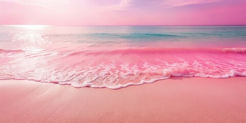 Abstract pink beach background with soft sand and calm ocean waves , pink, beach, abstract, background, sand, calm, ocean
