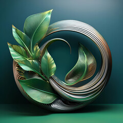 Fluid Organic Forms Merging with Metallic Elements