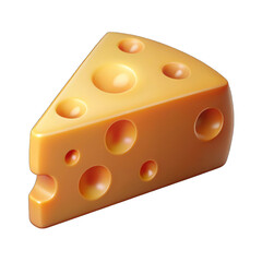 Fototapeta premium Cheese slice isolated on transparent background