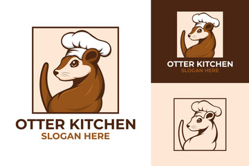 Otter Kitchen Chef Cooking logo design