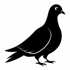 Dove of peace isolated on white background, dove vector illustration, bird on a branch vector art, dove silhouette, bird vector icon, bird on a branch line art, eps, dove on a branch cartoon