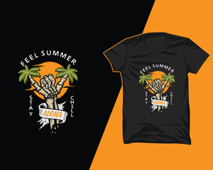 Feel Summer Stay Chill t shirt design