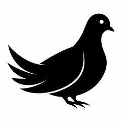 Dove of peace isolated on white background, dove vector illustration, bird on a branch vector art, dove silhouette, bird vector icon, bird on a branch line art, eps, dove on a branch cartoon