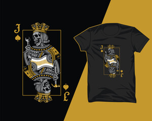 skull card jack t shirt design