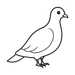 Dove of peace isolated on white background, dove vector illustration, bird on a branch vector art, dove silhouette, bird vector icon, bird on a branch line art, eps, dove on a branch cartoon