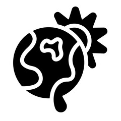 global warming Solid icon